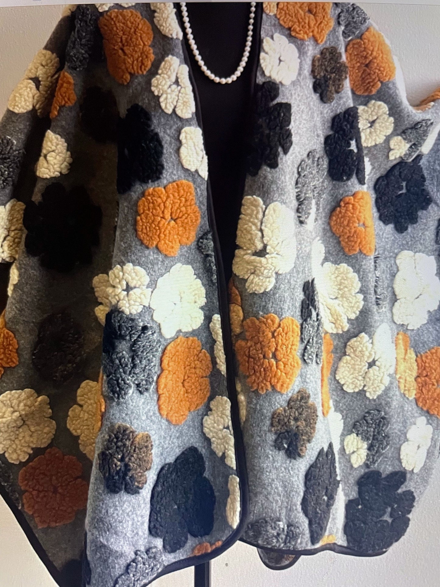 Soft Flower Plush Wrap